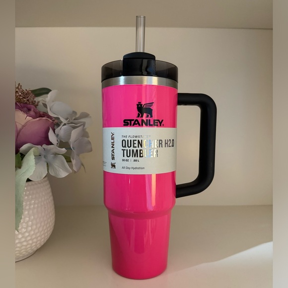 🎉LAST CHANCE🎉Stanley 30 oz. Quencher H2.0 FlowState Tumbler Electric Pink